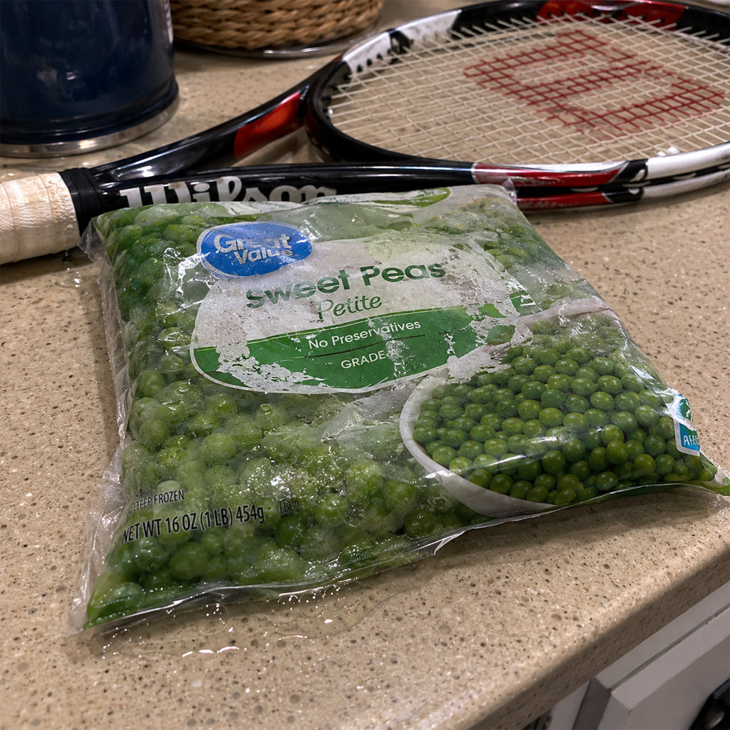 The bag of peas I iced with every night for six weeks. It didn't work. It was never going to.
